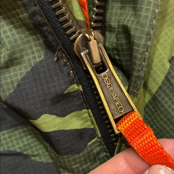NEW DSQUARED2 Camouflage Cargo Pants - Olive and Black
